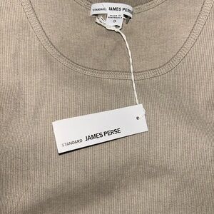 James Perse Stone Ribbed Shirt - Large